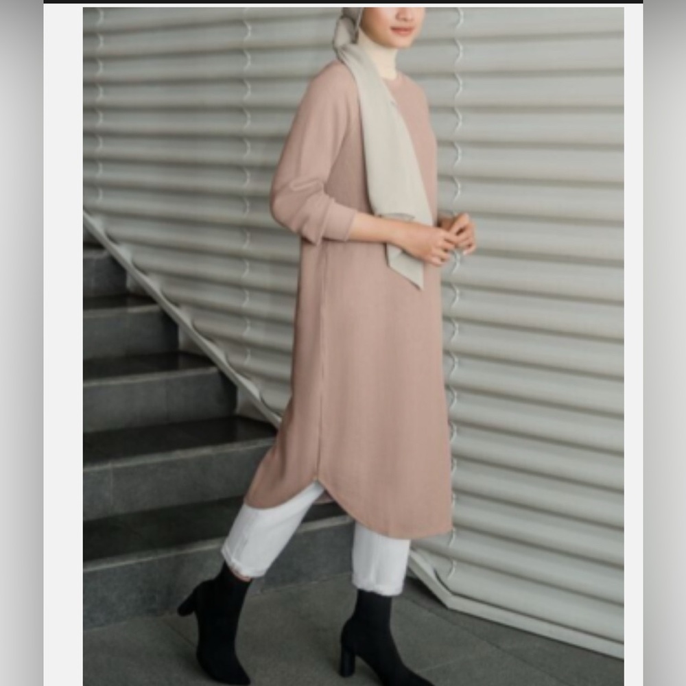 Uniqlo Women's BlushWaffle Crew Neck Dress with Pockets